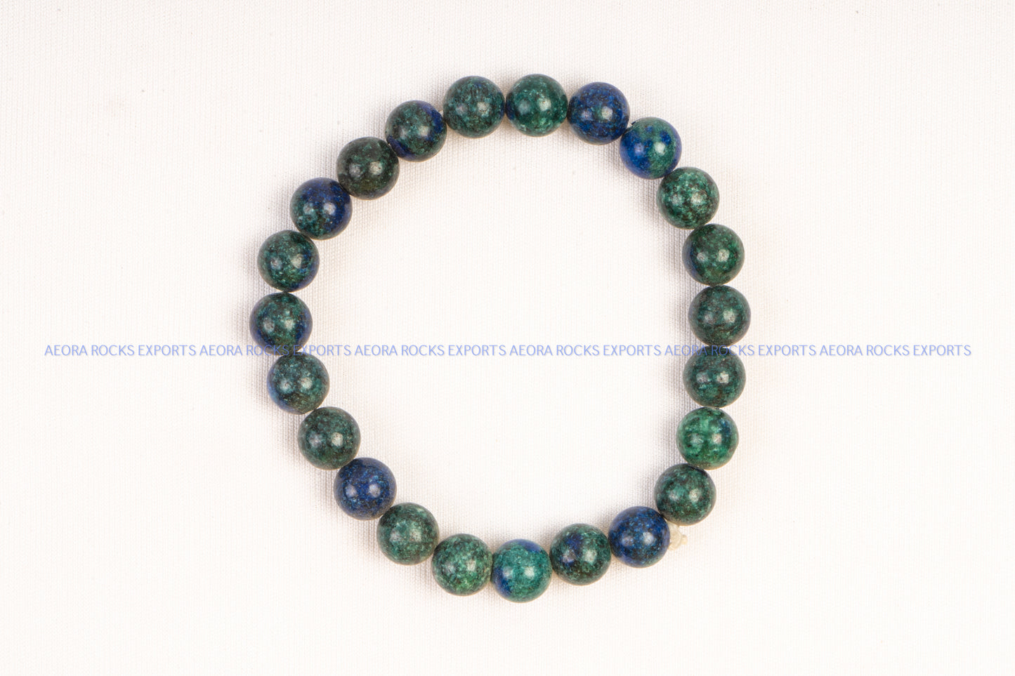 Azurite Malachite 8mm Bead Bracelet
