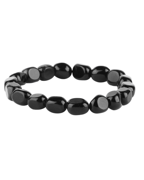Black Obsidian Tumbled Bracelet - AEORA ROCKS INDIA -Healing Crystals superstore