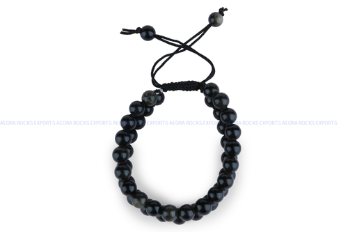 Black Obsidian String Bracelet - AEORA ROCKS INDIA -Healing Crystals superstore