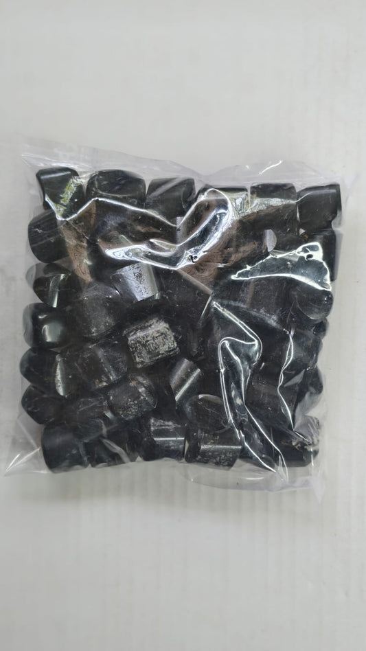 BLACK TOURMALINE TUMBLE STONES - 1KG