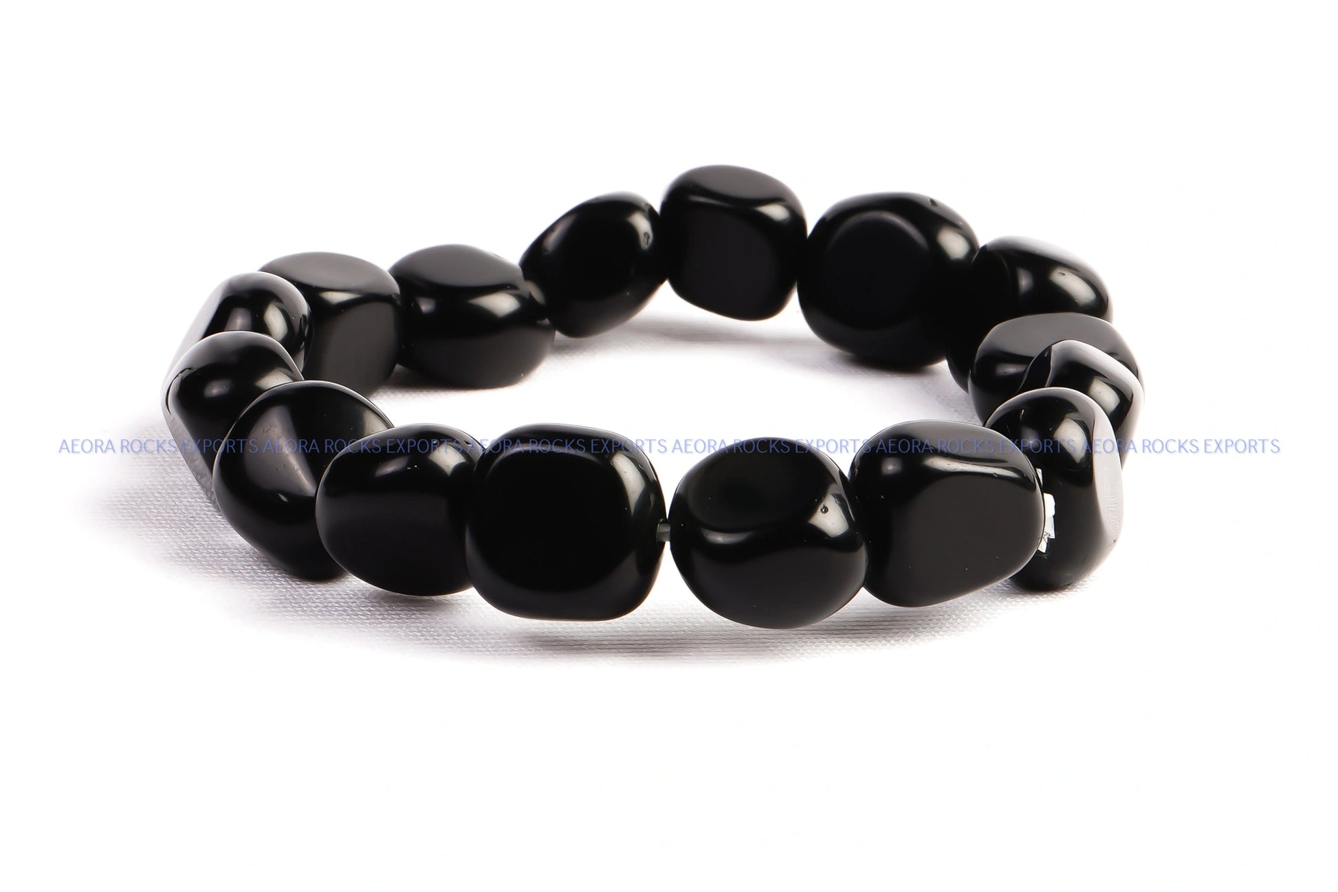 Black Tourmaline Tumbled Bracelet