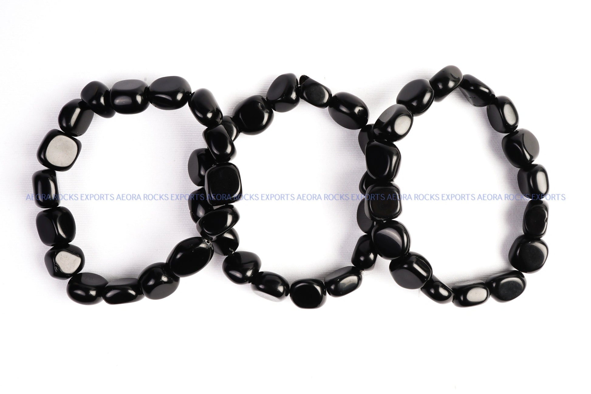 Black Tourmaline Tumbled Bracelet