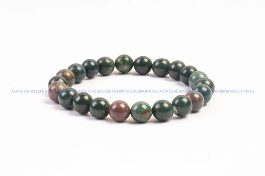 Bloodstone Bead Bracelet