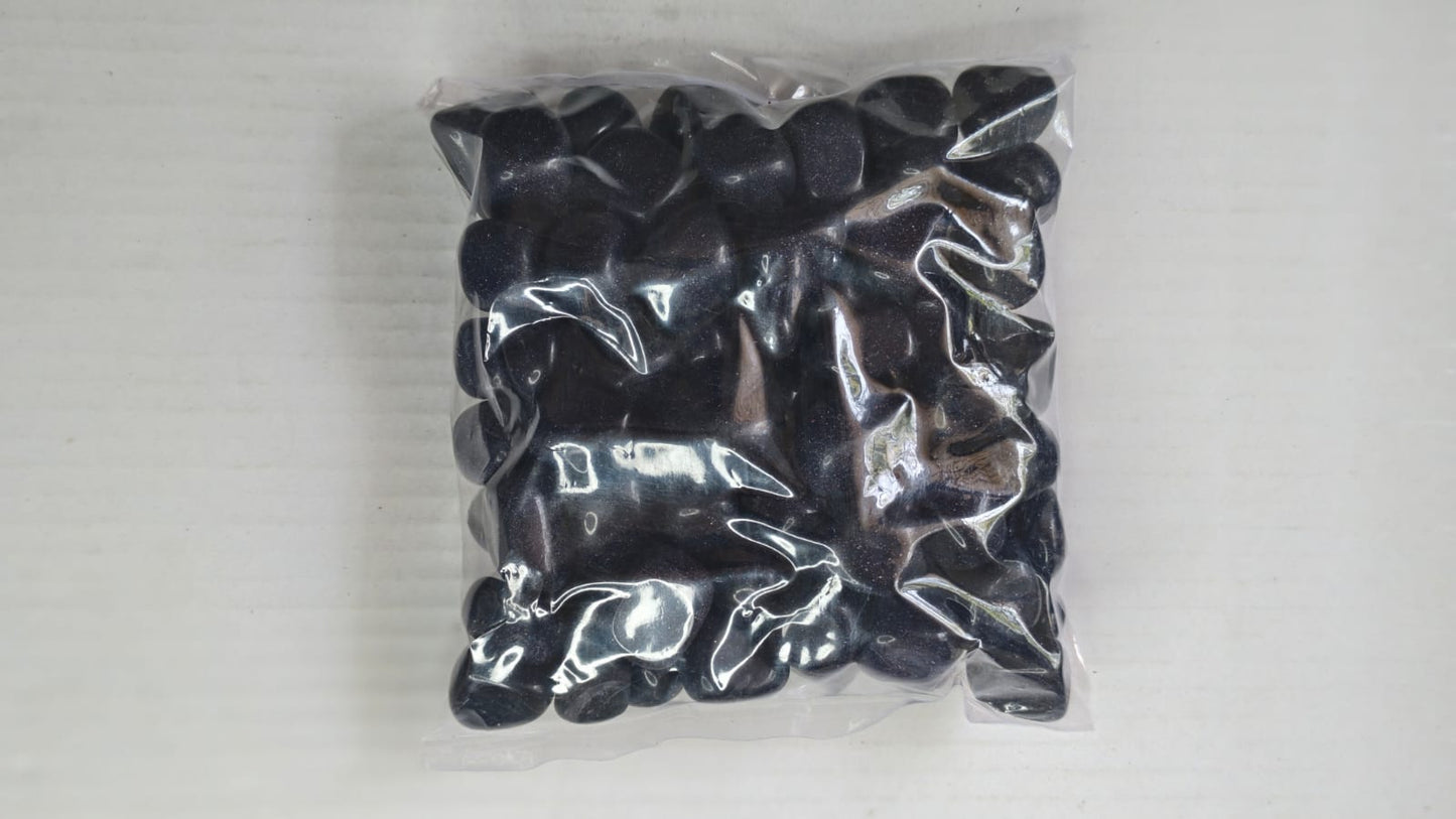 BLUE GOLDSTONE TUMBLE STONES - 1 KG