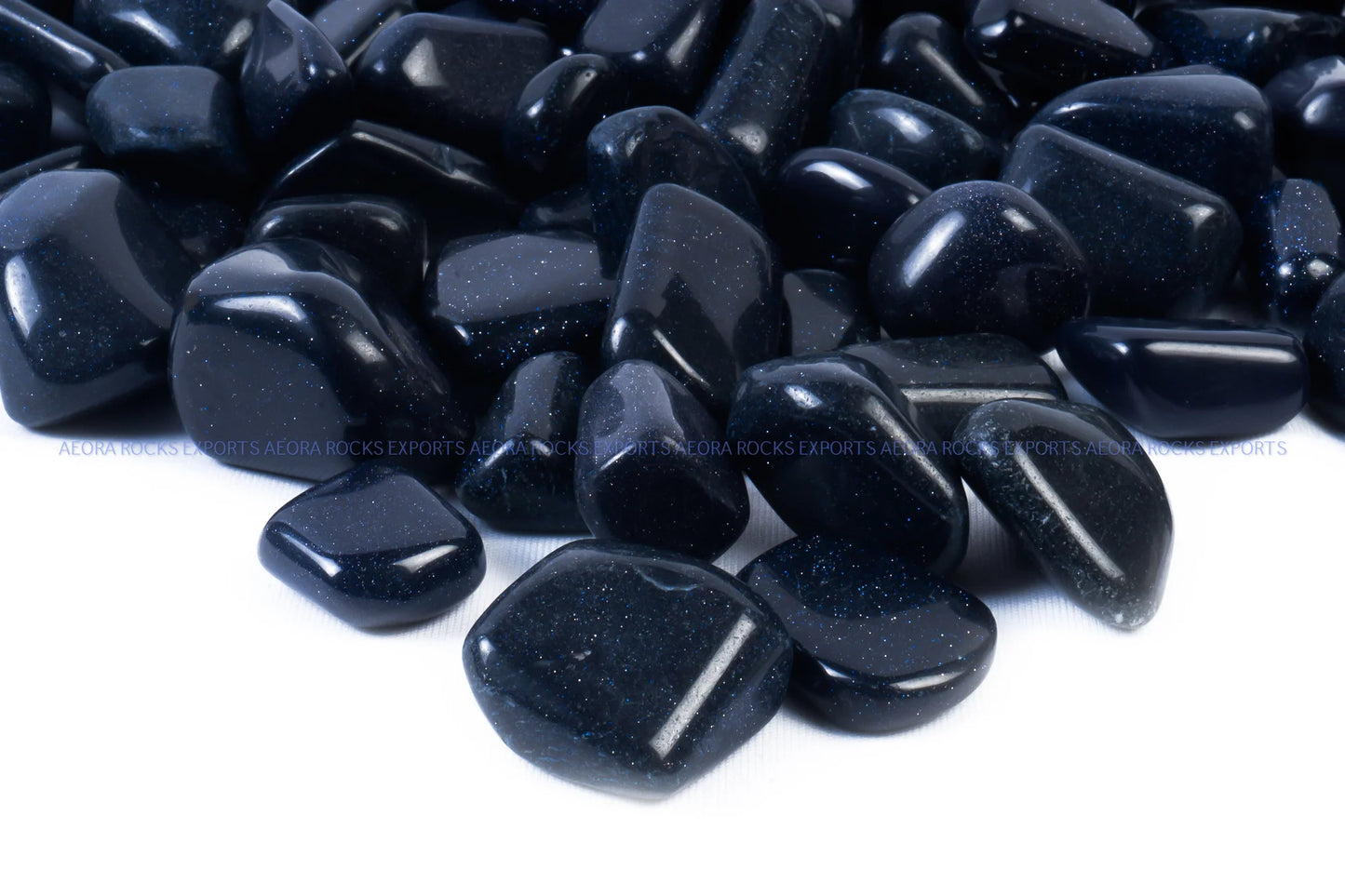 Blue Goldstone Tumbled Stone