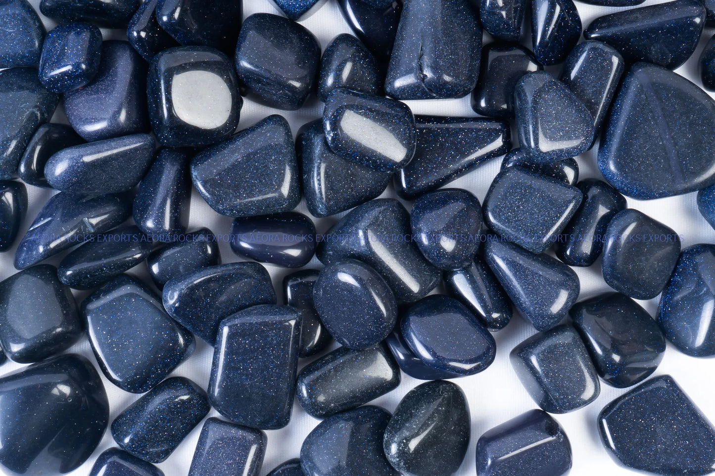 Blue Goldstone Tumbled Stone