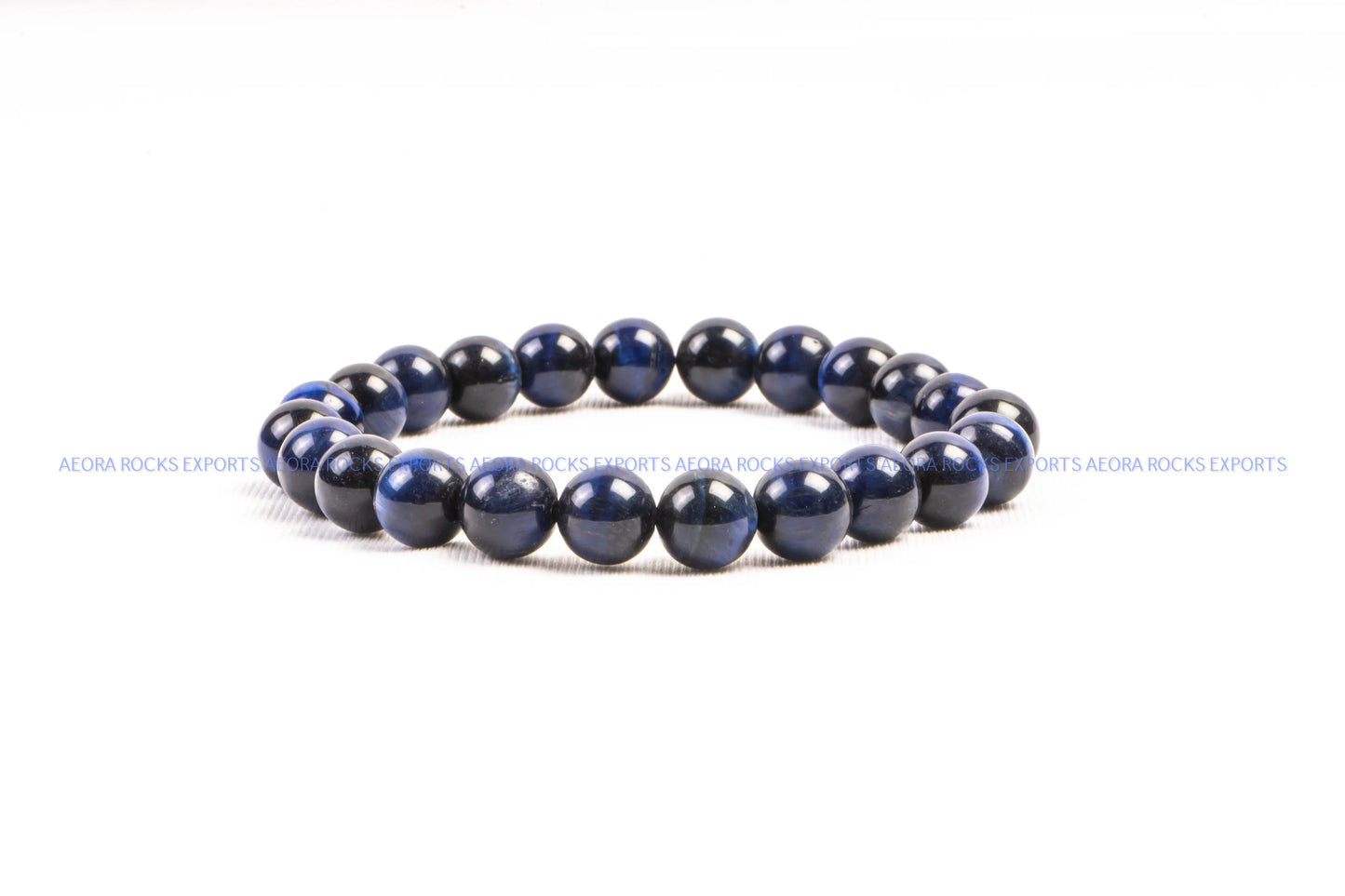 Blue Tiger Eye Bead Bracelet