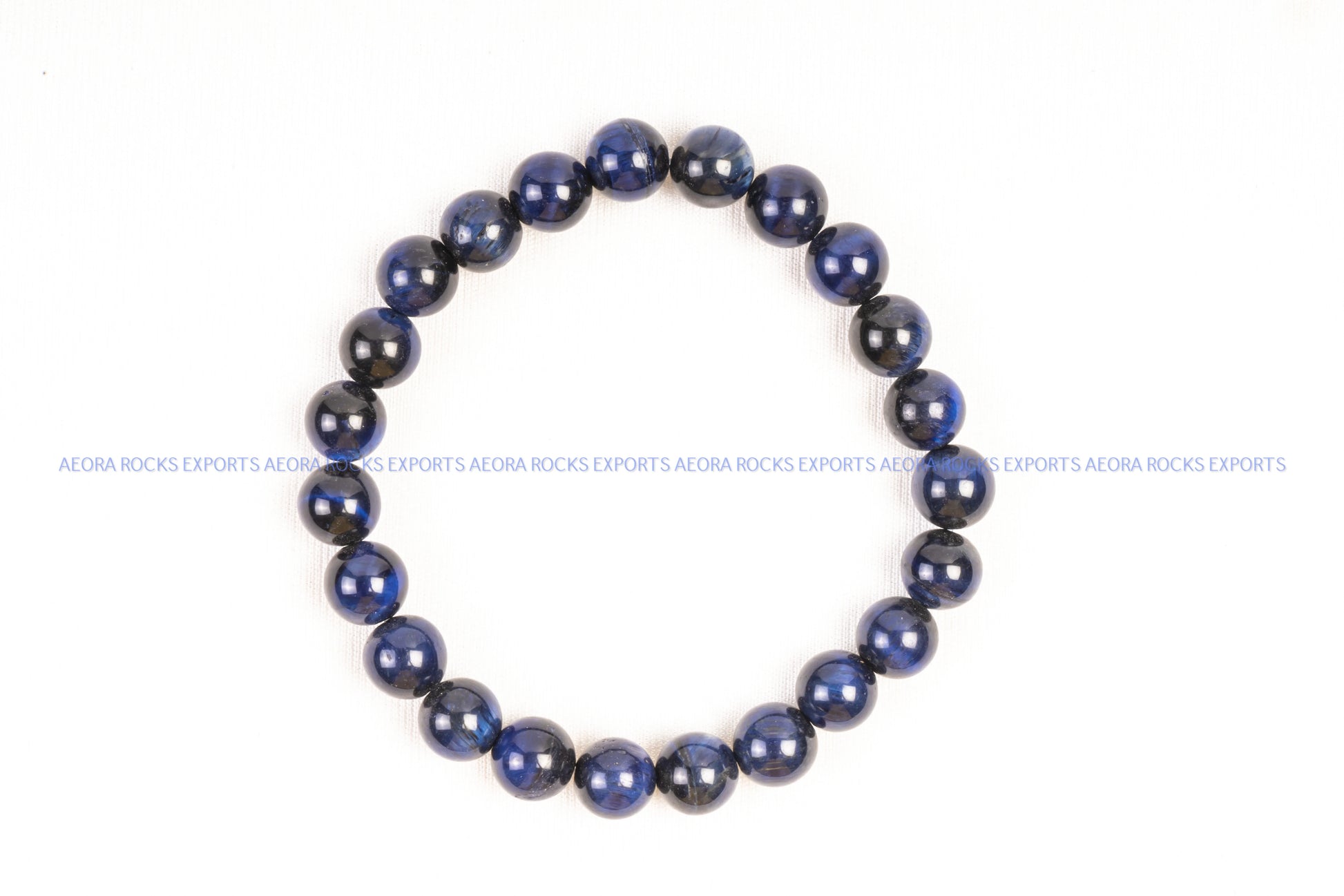 Blue Tiger Eye Bead Bracelet