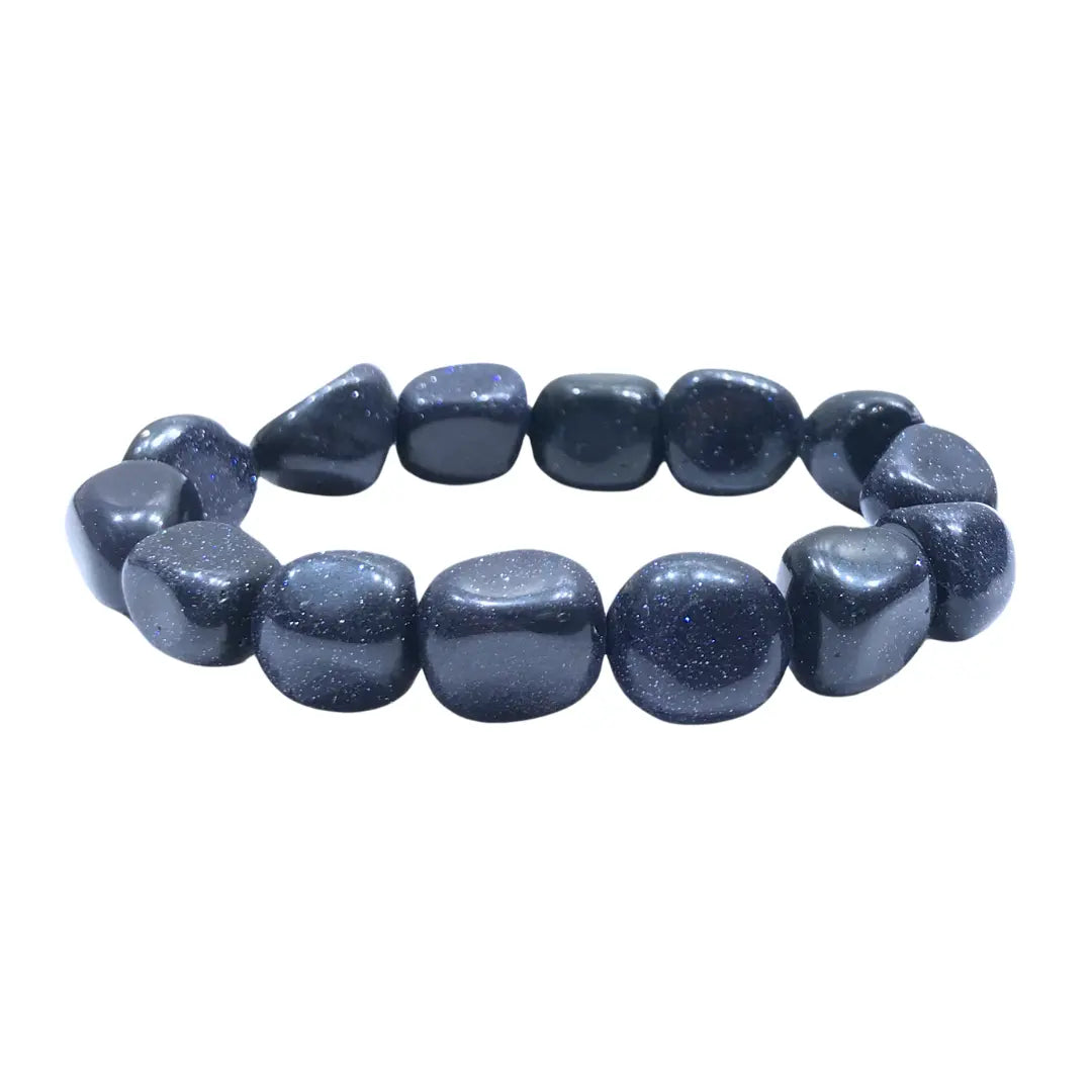 Blue Goldstone tumbled Bracelet