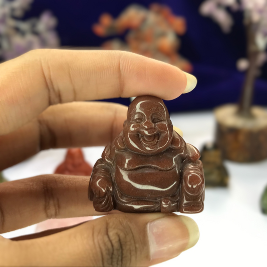 Cherry Quartz Laughing Buddha