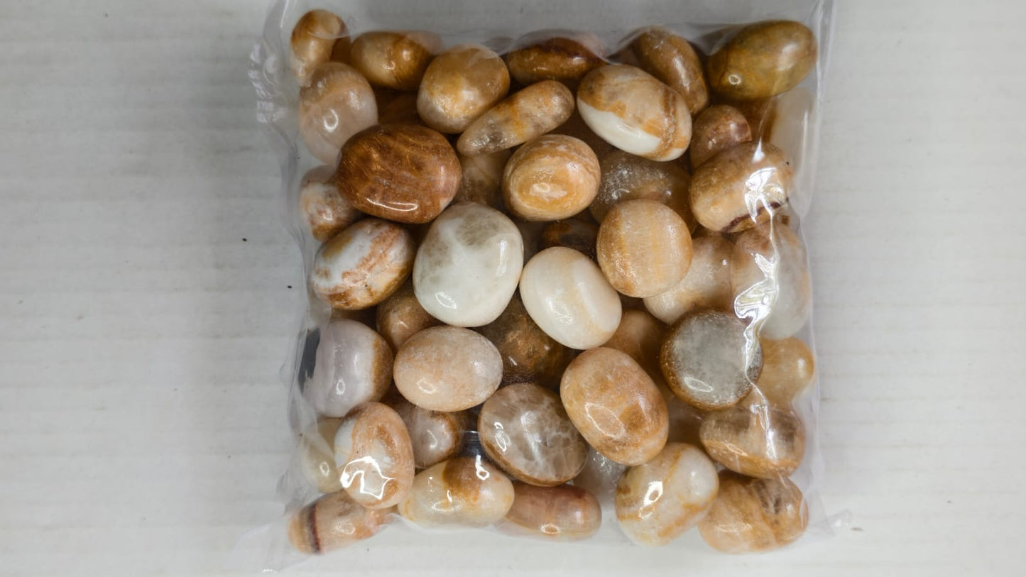CARIBBEAN CALCITE TUMBLE STONES - 1 KG