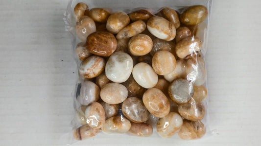 CARIBBEAN CALCITE TUMBLE STONES - 1 KG