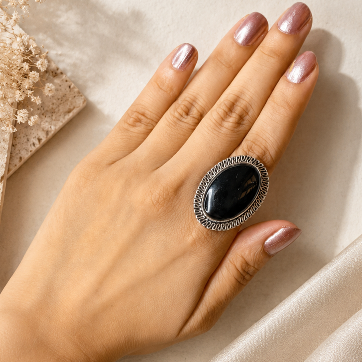 Black Onyx Ring – Protection, Confidence & Inner Strength