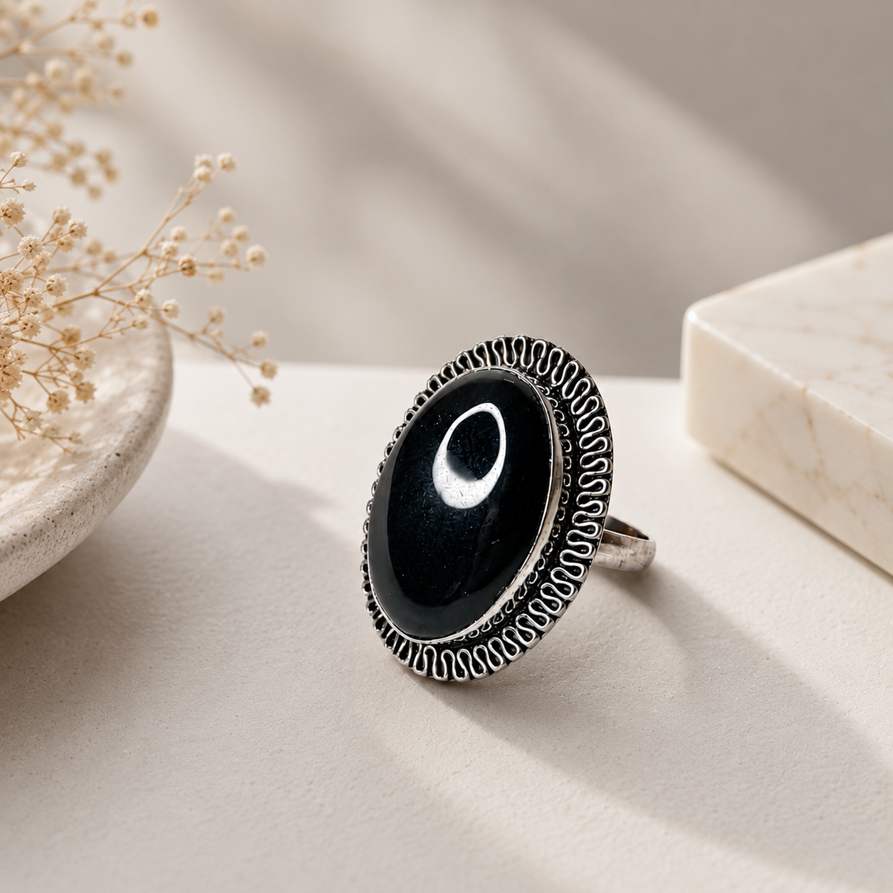 Black Onyx Ring – Protection, Confidence & Inner Strength