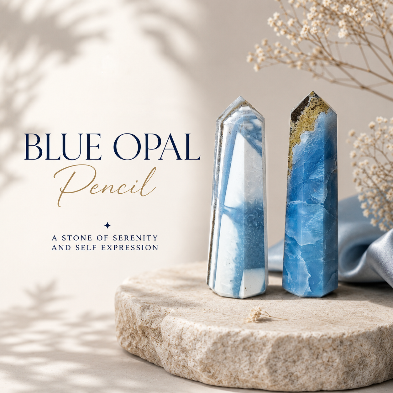 Blue Opal Pencil – Stone of Inner Peace & Intuition