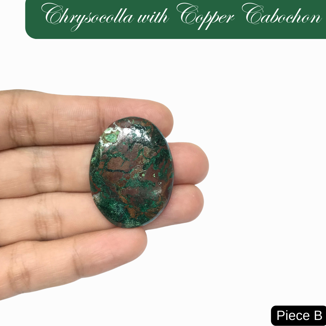 Chrysocolla with Copper Cabochons