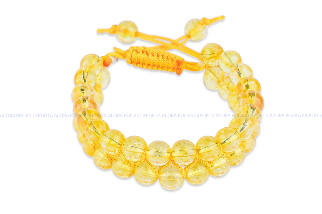 Citrine String Bracelet - AEORA ROCKS INDIA -Healing Crystals superstore