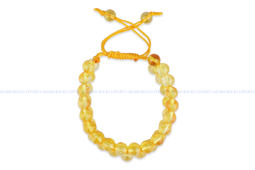 Citrine String Bracelet - AEORA ROCKS INDIA -Healing Crystals superstore