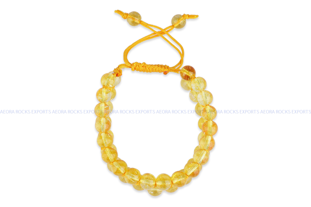 Citrine String Bracelet - AEORA ROCKS INDIA -Healing Crystals superstore