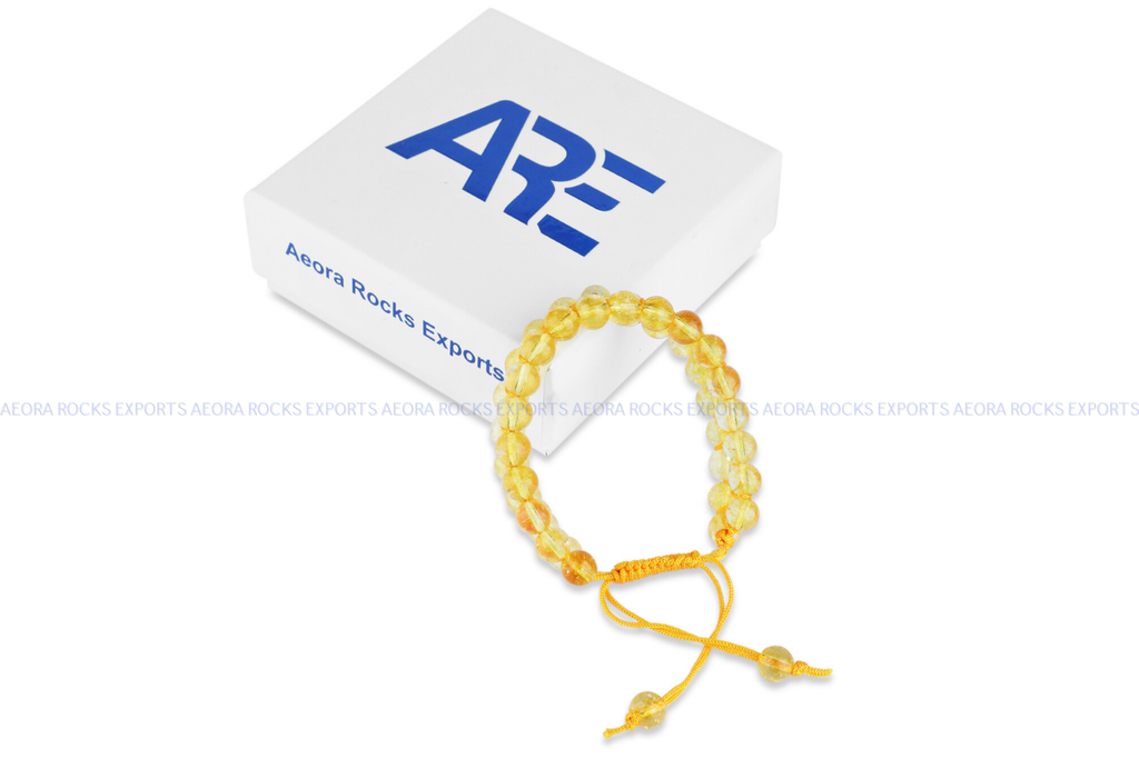 Citrine String Bracelet - AEORA ROCKS INDIA -Healing Crystals superstore
