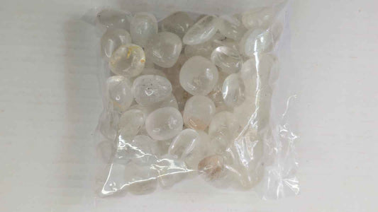 CLEAR QUARTZ TUMBLE STONES - 1KG