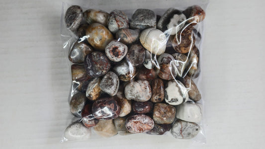 CRAZY LACE AGATE TUMBLE STONES - 1 KG
