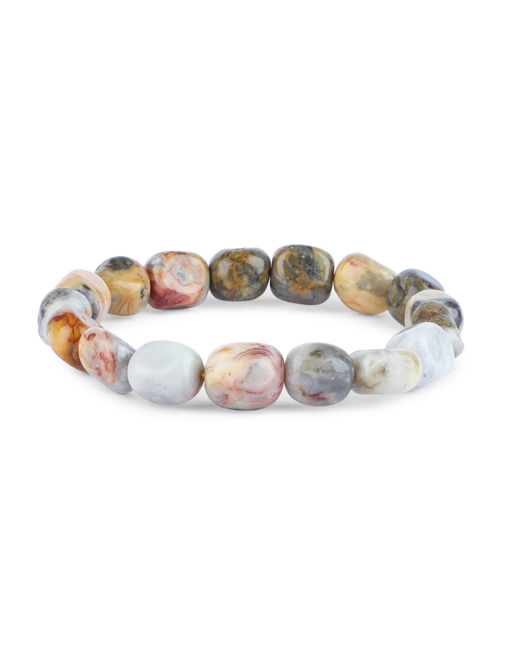 Crazy Lace Agate Tumbled Bracelet