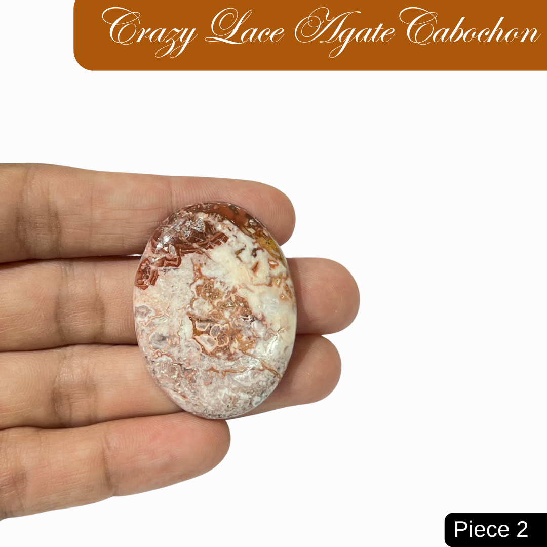 Crazy Lace Agate Cabochons - AEORA ROCKS INDIA -Healing Crystals superstore
