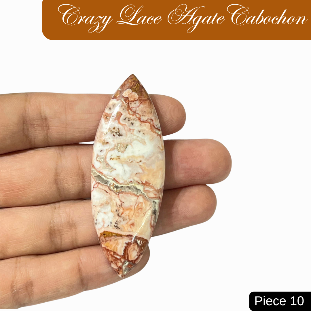 Crazy Lace Agate Cabochons - AEORA ROCKS INDIA -Healing Crystals superstore