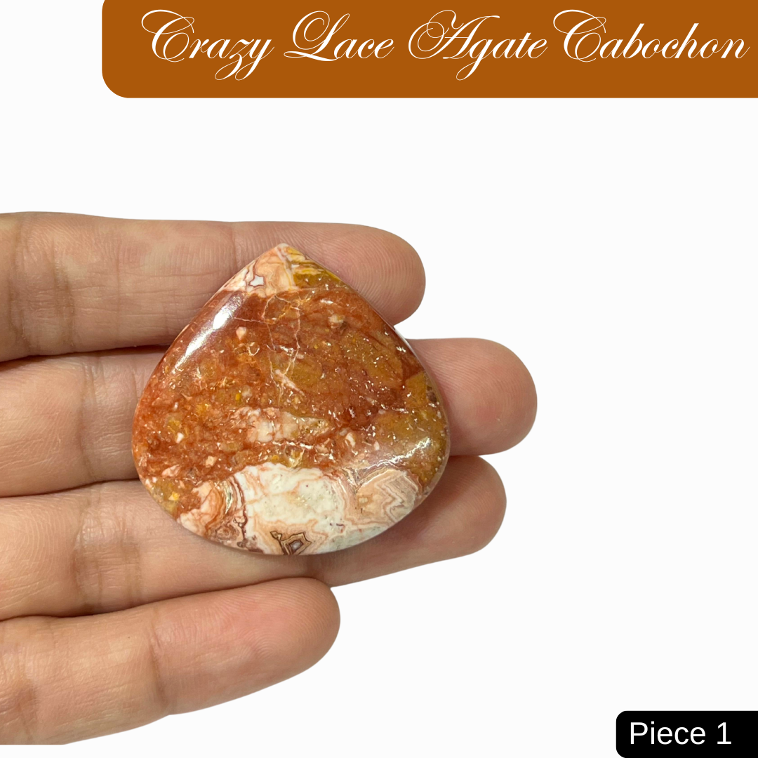 Crazy Lace Agate Cabochons - AEORA ROCKS INDIA -Healing Crystals superstore