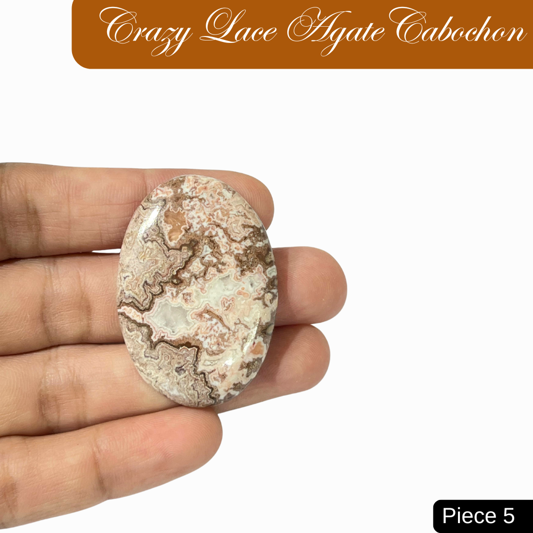 Crazy Lace Agate Cabochons - AEORA ROCKS INDIA -Healing Crystals superstore