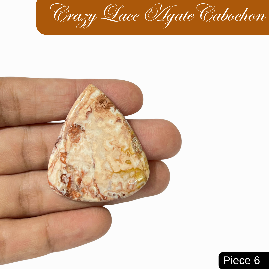 Crazy Lace Agate Cabochons - AEORA ROCKS INDIA -Healing Crystals superstore
