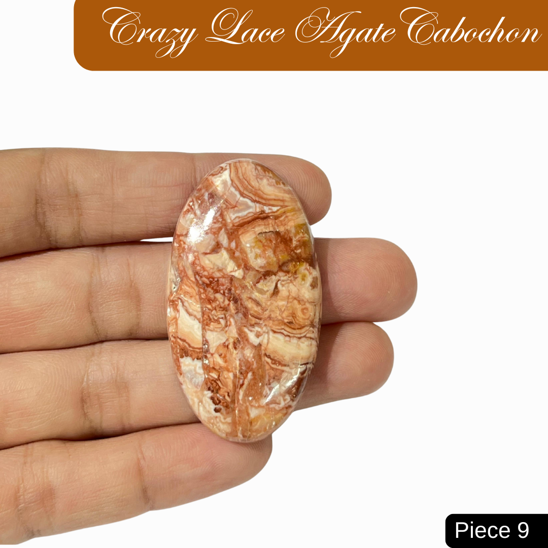 Crazy Lace Agate Cabochons - AEORA ROCKS INDIA -Healing Crystals superstore