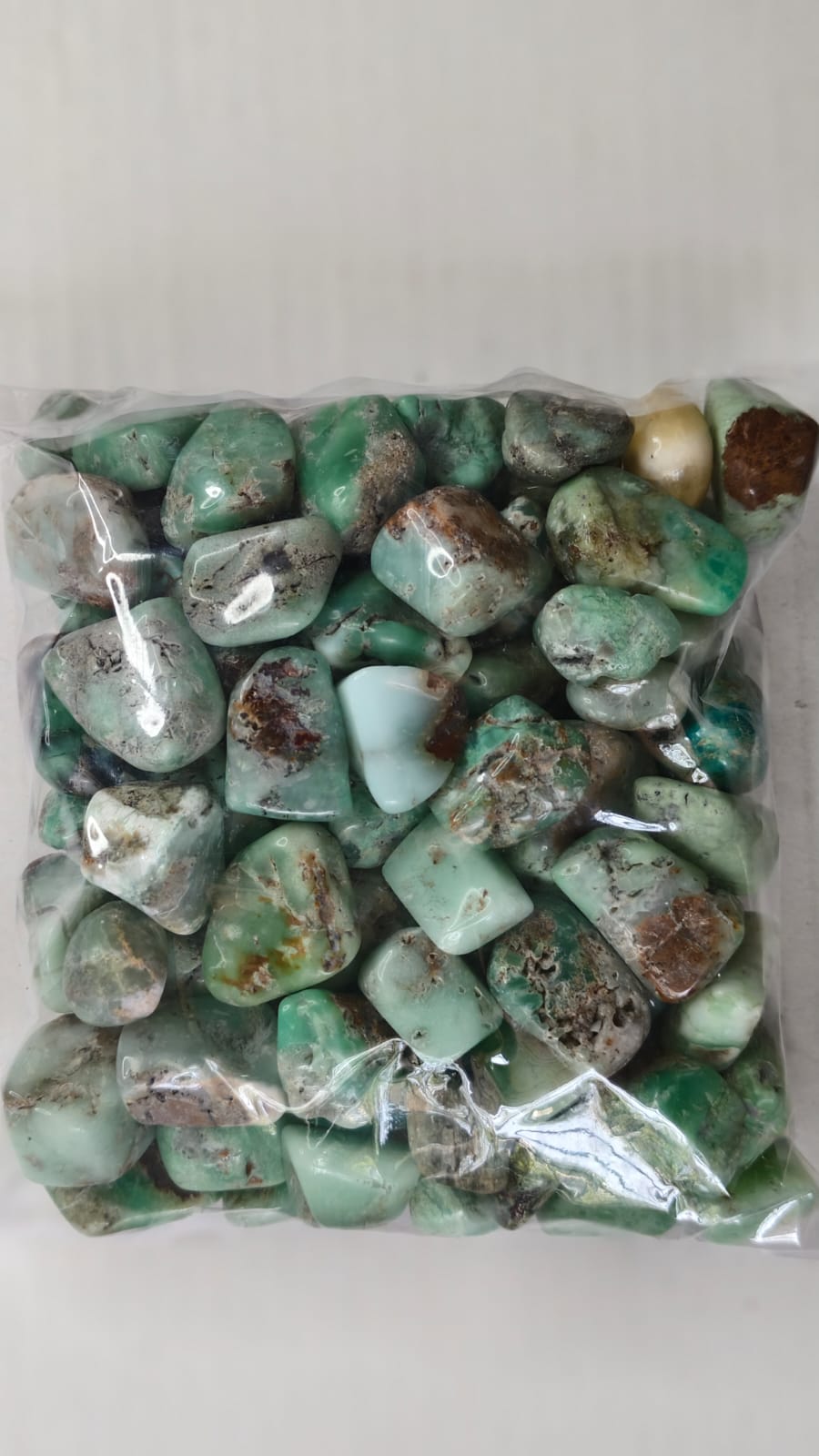 CHRYSOPRASE TUMBLE STONES - 1 KG
