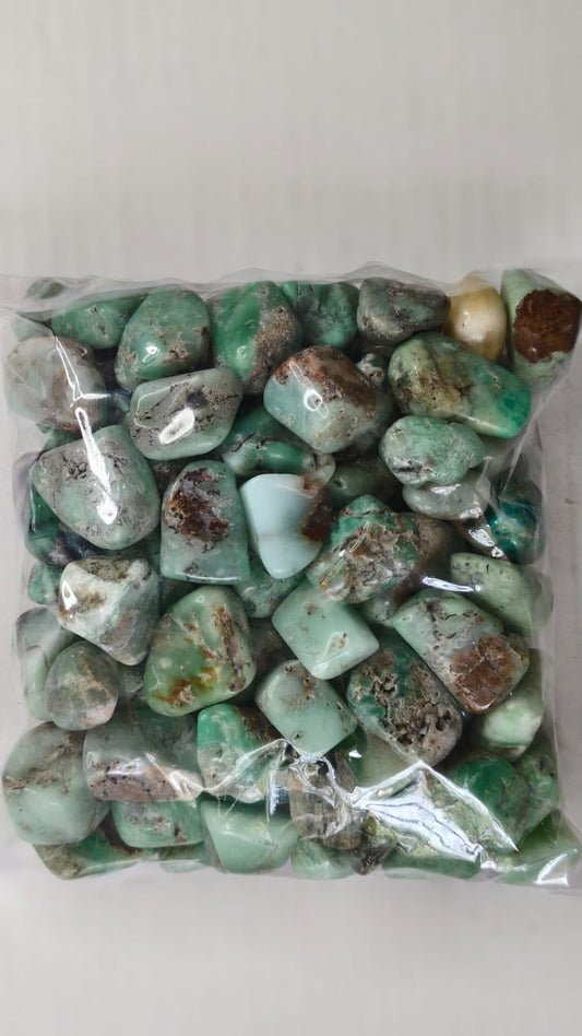 CHRYSOPRASE TUMBLE STONES - 1 KG