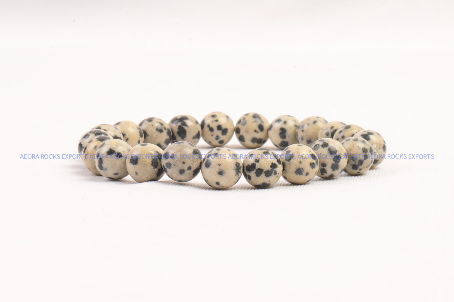 Dalmatian Jasper 8mm Bead Bracelet