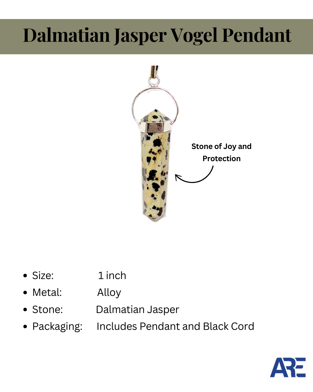 Dalmatian Jasper Vogel Pendant