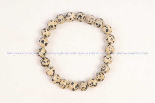 Dalmatian Jasper Bead Bracelet