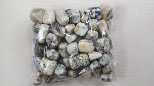 DENDRITIC AGATE TUMBLE STONES - 1 KG