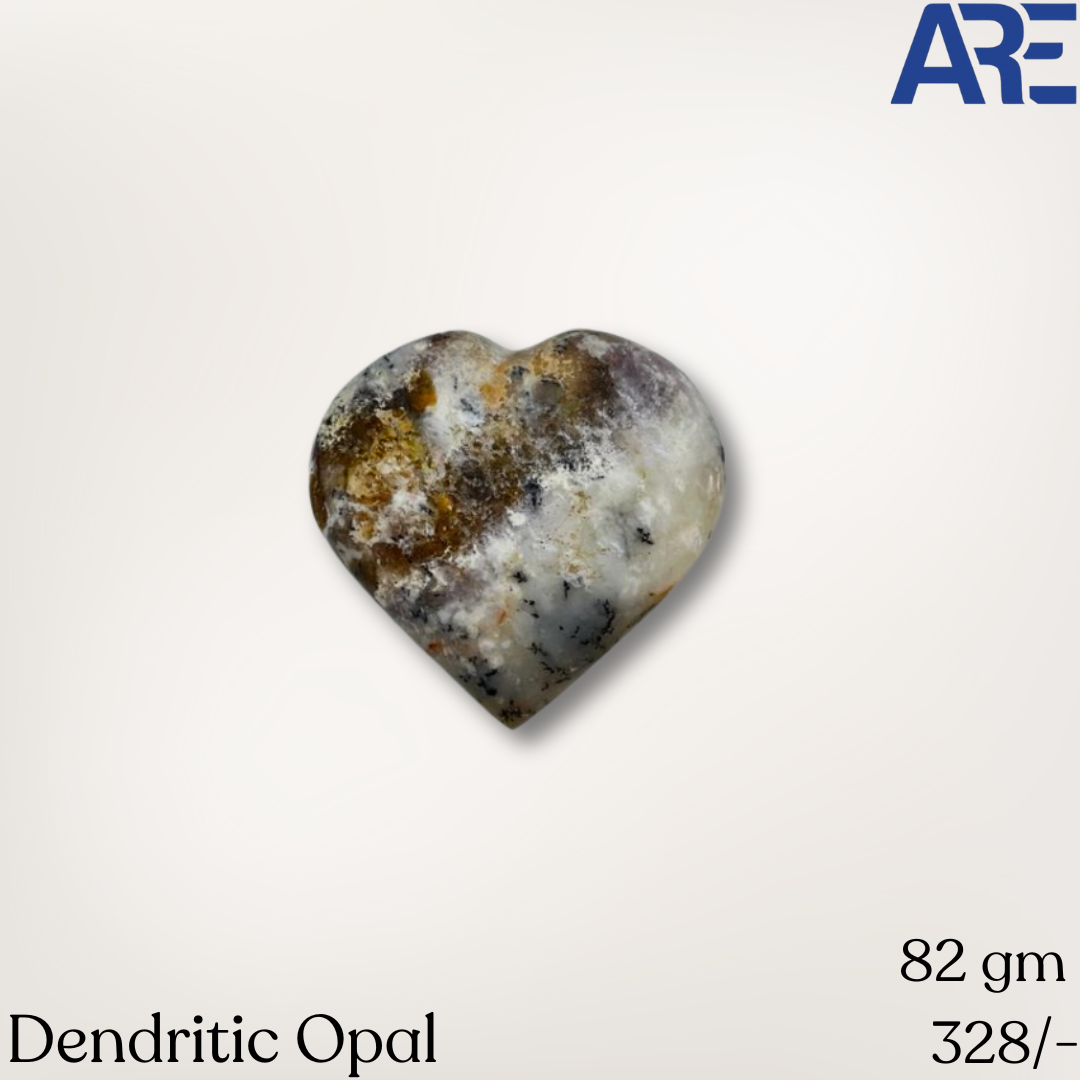 Dendritic Opal Heart 