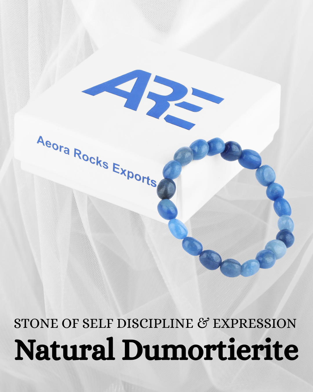 Dumortierite Tumbled Bracelet - AEORA ROCKS INDIA -Healing Crystals superstore