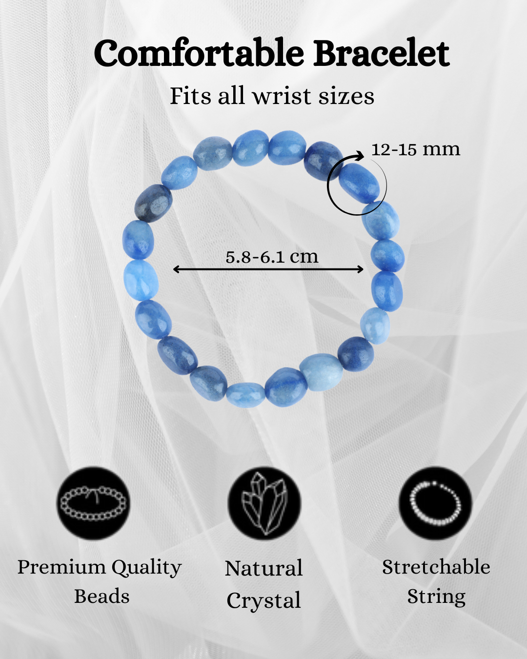 Dumortierite Tumbled Bracelet