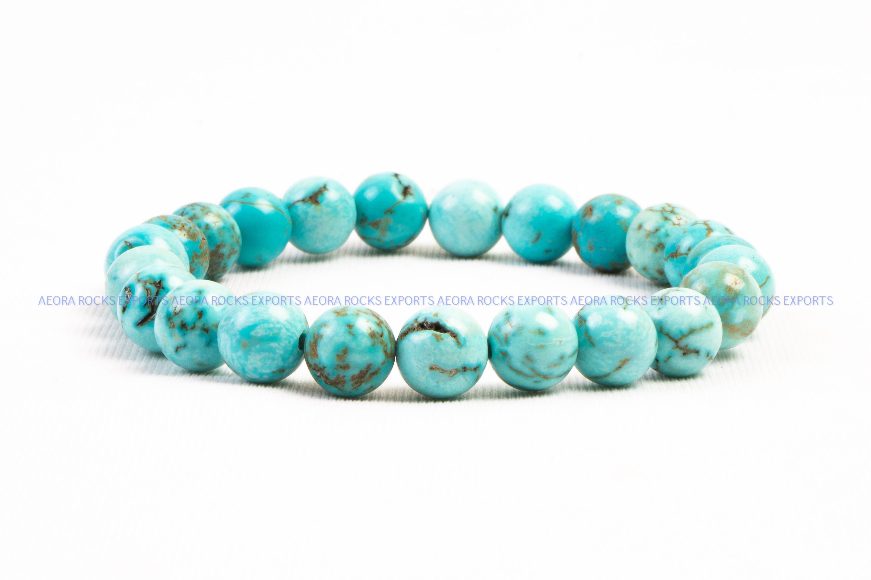 The Bombay Store Beaded Handcuff in Teal Blue