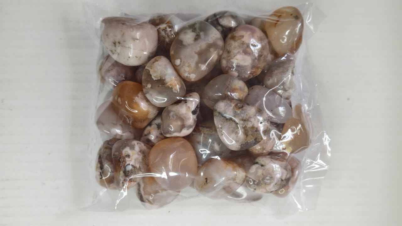 FLOWER AGATE TUMBLE STONE - 1 KG