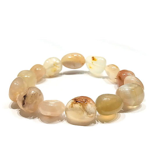 Flower Agate Tumbled Bracelet