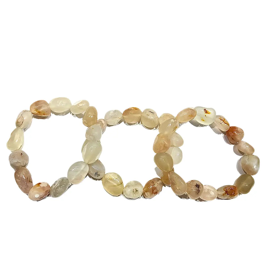 Flower Agate Tumbled Bracelet