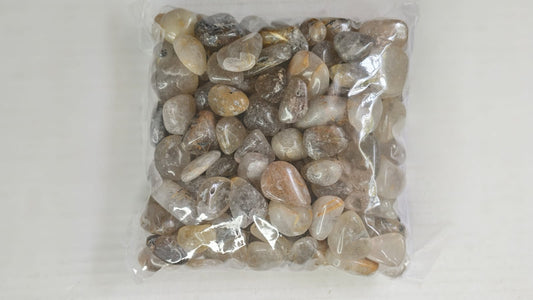 RUTILE QUARTZ TUMBLE STONES - 1 KG