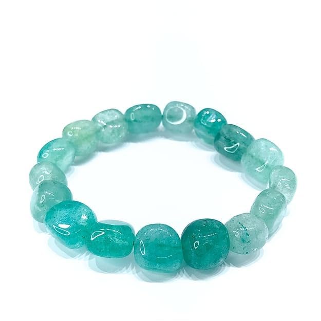 Green Strawberry Quartz Tumbled Bracelet