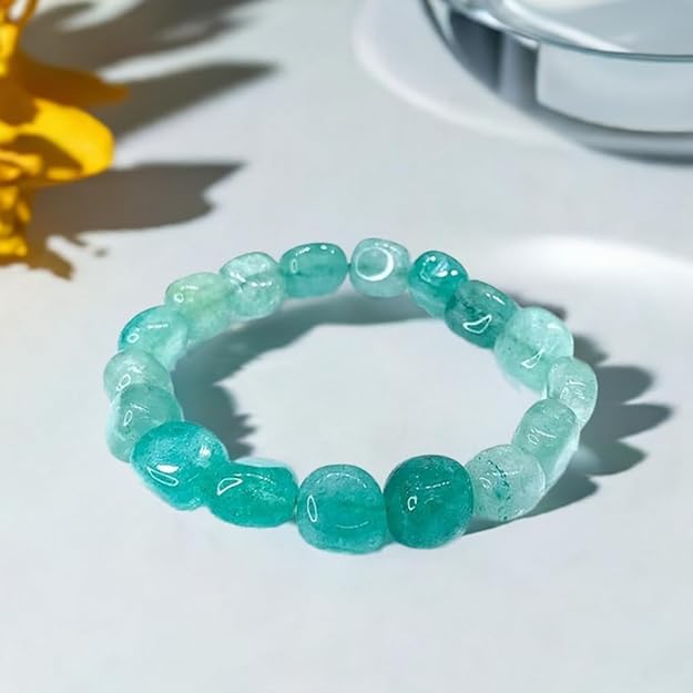 Green Strawberry Quartz Tumbled Bracelet