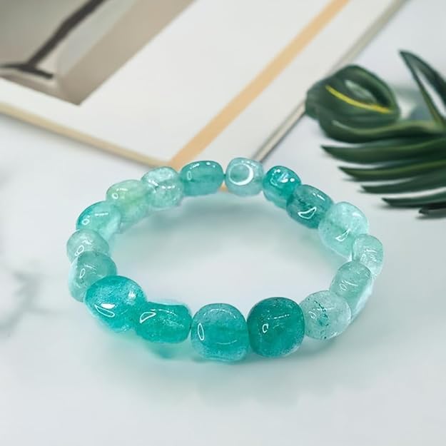 Green Strawberry Quartz Tumbled Bracelet